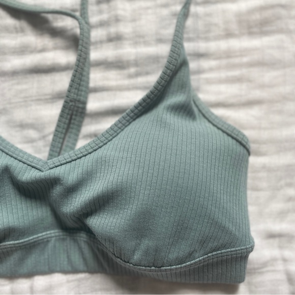 Ribbed Blissful Bra in Soft Seagrass - Picture 7 of 11